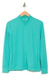 Nike Dri-fit Uv Victory Full Zip Golf Top In Washed Teal/ White