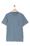 Theory Precise Crewneck Cotton Pocket Tee In Dark Harbor