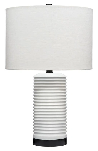 Jamie Young Furrowed Table Lamp In White
