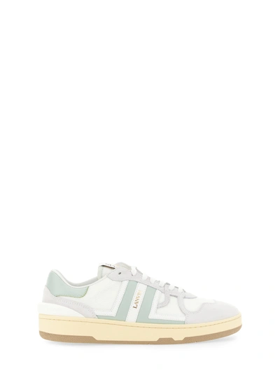 Lanvin Mesh, Suede And Nappa Leather Trainer In White