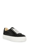 Betsey Johnson Women's Sidney Rhinestone Sneakers In Black