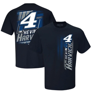 Stewart-haas Racing Team Collection Navy Kevin Harvick Name & Number T-shirt In Blue