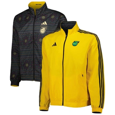 Adidas Originals Adidas Yellow Jamaica National Team 2023 On-field Anthem Full-zip Jacket