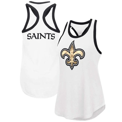 G-iii 4her By Carl Banks White New Orleans Saints Tater Tank Top