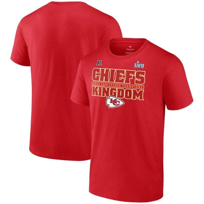Fanatics Branded Red Kansas City Chiefs 2022 Afc Champions Team Slogan T-shirt