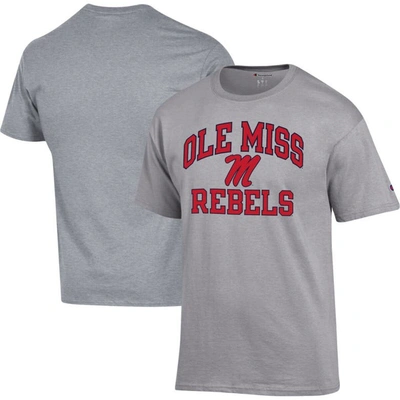 Champion Heather Grey Ole Miss Rebels High Motor T-shirt