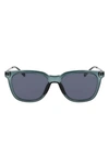 Cole Haan 53mm Polarized Square Sunglasses In Teal Crystal