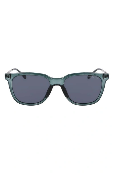 Cole Haan 53mm Polarized Square Sunglasses In Teal Crystal