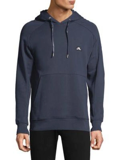 J. Lindeberg Throw Hood Ring Loop Sweatshirt In Navy