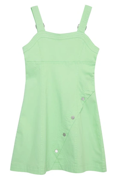 Habitual Kids' Stretch Cotton Dress In Light Green