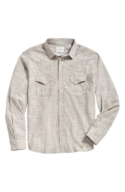 Billy Reid Western Button-up Shirt In Tan