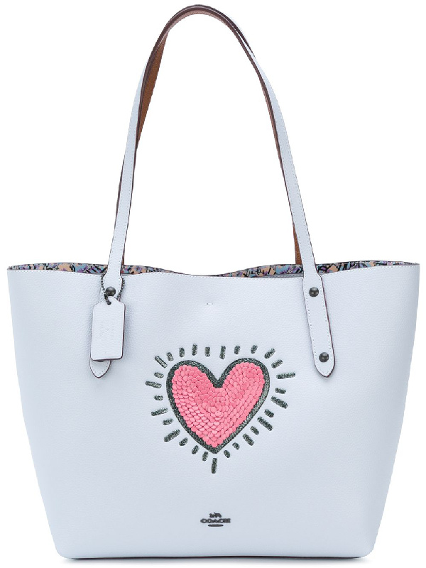 coach market tote ice pink