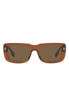 Burberry 55mm Rectangular Sunglasses In Brown