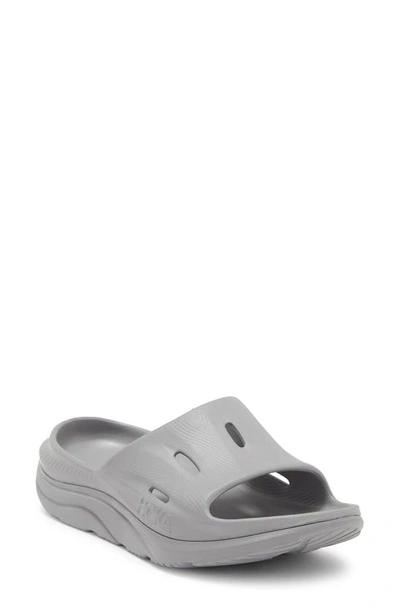 Hoka Ora Recovery Slide 3 In Grey/ Grey