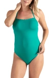 Cache Coeur Kyoto One-piece Maternity Swimsuit In Green