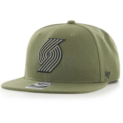 47 ' Olive Portland Trail Blazers Ballpark Camo Captain Snapback Hat
