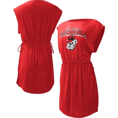 G-iii 4her By Carl Banks Red Georgia Bulldogs Goat Swimsuit Cover-up Dress