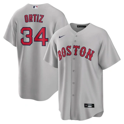 Nike David Ortiz Gray Boston Red Sox Road Replica Player Jersey