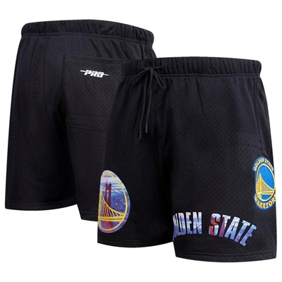 Pro Standard Black Golden State Warriors City Scape Mesh Shorts