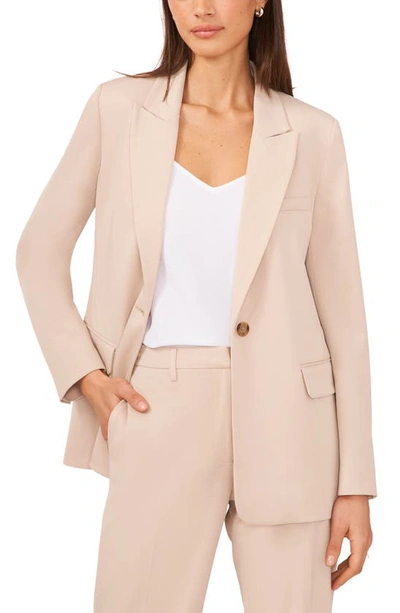 Halogen Single Button Relaxed Blazer In Oxford Tan