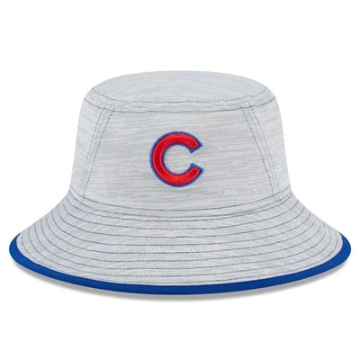 New Era Grey Chicago Cubs Game Bucket Hat