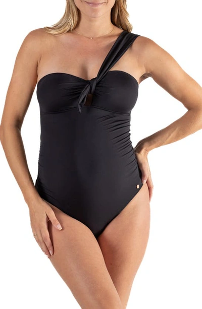 Cache Coeur Cuba Maternity One-piece Swimsuit In Black