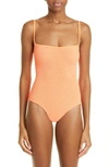 Hunza G Pamela One-piece Swimsuit In Orange