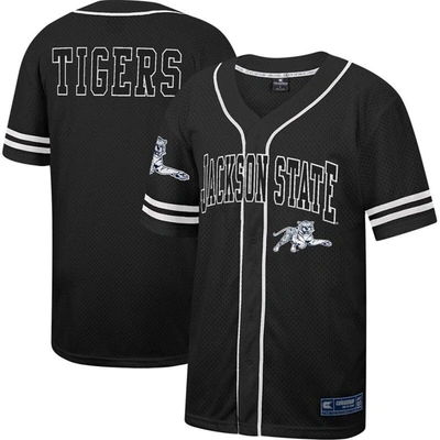 Colosseum Black Jackson State Tigers Free Spirited Mesh Button-up Baseball Jersey