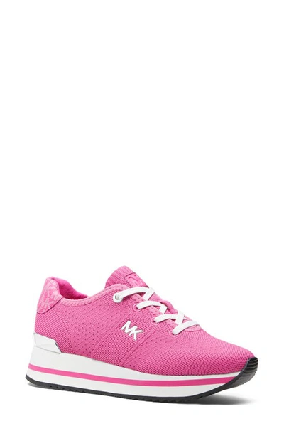 Michael Michael Kors Monique Knit Sneaker In Cerise