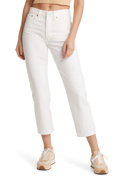 Levi's Wedgie High Waist Straight Jeans In White