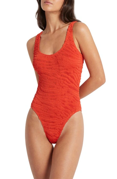 Bound By Bond-eye Madison One-piece Swimsuit In Coral Tiger