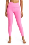 Beyond Yoga At Your Leisure High Waist Leggings In Deep Pink Heather