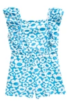 Tucker + Tate Kids' Print Romper In Blue Malibu Simple Floral