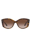 Michael Kors Charleston 54mm Gradient Round Sunglasses In Brown Grad