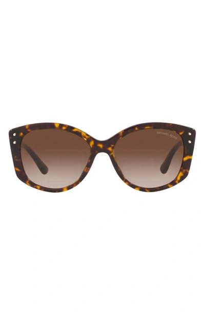 Michael Kors Charleston 54mm Gradient Round Sunglasses In Brown Grad