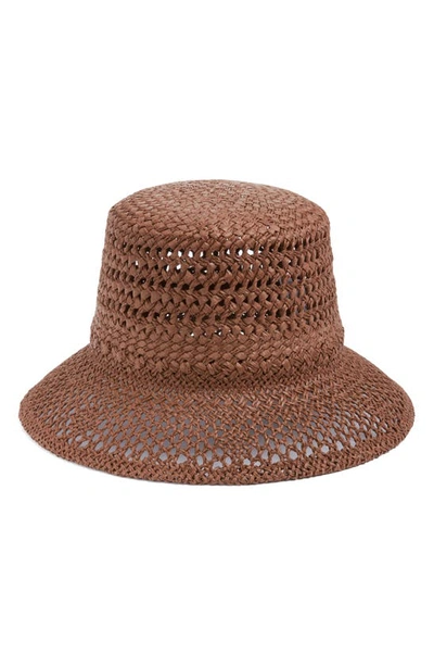 Nordstrom Handcrafted Straw Bucket Hat In Brown