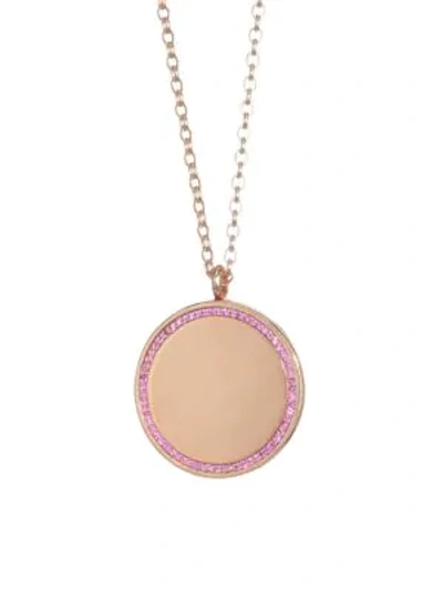 Astley Clarke Women's The Cosmos Large Pink Sapphire & 14k Yellow Gold Locket Pendant Necklace