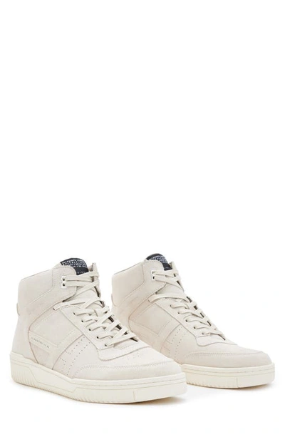 Allsaints Prop High Top Basketball Trainer In Taupe