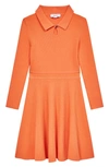 Reiss Kids' Clare Long Sleeve Sweater Dress In Orange