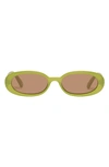 Le Specs Outta Love 51mm Oval Sunglasses In Green