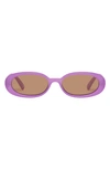 Le Specs Outta Love 51mm Oval Sunglasses In Purple / Light Brown Mono