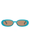 Le Specs Outta Love 51mm Oval Sunglasses In Blue