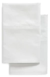 Boll & Branch Classic Hemmed 300 Thread Count Set Of 2 Organic Cotton Pillowcases In Sky
