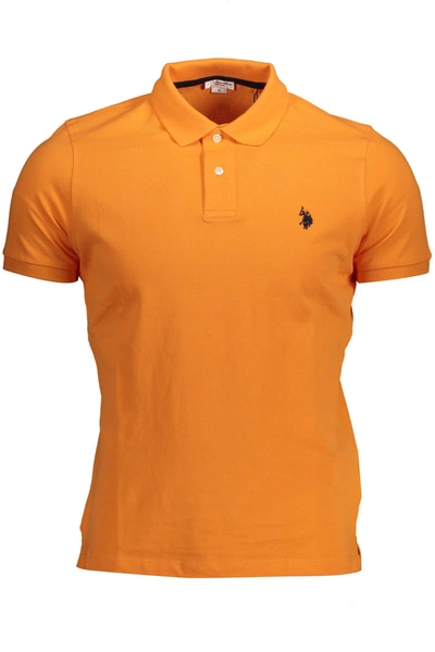 U.s. Polo Assn . Orange Cotton Polo Men's Shirt