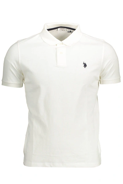 U.s. Polo Assn . White Cotton Polo Men's Shirt