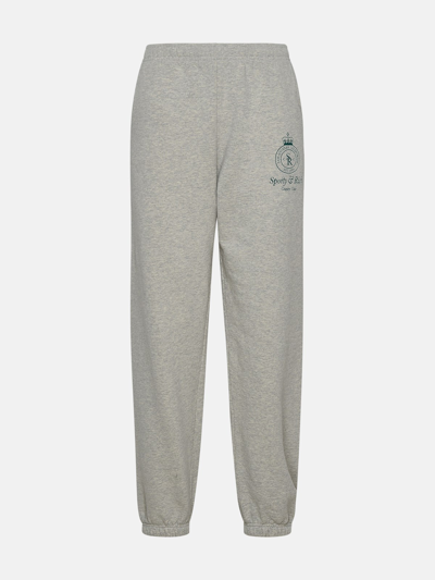 Sporty And Rich Gray Cotton Sporty Pants In Beige