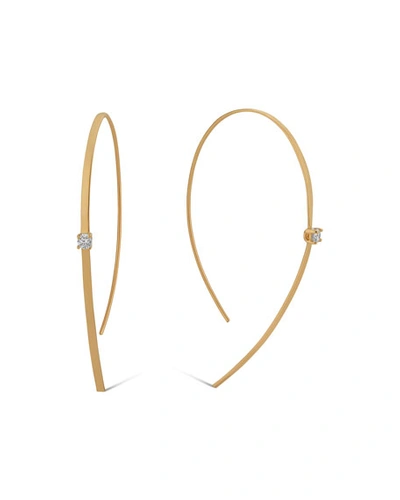 Lana 14k Solo Hooked On Hoop Diamond Earrings In Gold