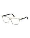 Tom Ford 56mm Square Optical Glasses - Transparent In Gryo