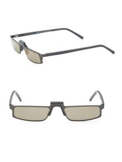 Andy Wolf White Heat Muhren 52mm Rectangle Sunglasses In Dark Grey