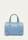Valextra Babila Micro Leather Handbag In Blue